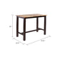 Amber Pub Table | 47" Rectangular Top | Espresso Brown Trestle Base