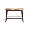 Amber Counter Height Bench | 33" Natural Brown Seat | Espresso Brown