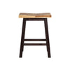Amber Counter Height Stool | Saddle Seat | Espresso Brown Wood