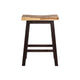 Amber Counter Height Stool | Saddle Seat | Espresso Brown Wood