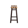 Amber Counter Height Stool | Saddle Seat | Espresso Brown Wood