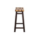 Amber Counter Height Stool | Saddle Seat | Espresso Brown Wood