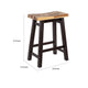 Amber Counter Height Stool | Saddle Seat | Espresso Brown Wood