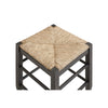 Sezy Counter Height Stool | Rush Rattan Square Seat | Charcoal Gray Base