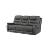 Erron Manual Reclining Sofa | 3 Seater | Dark Gray Polished Microfiber