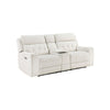 Celly Power Reclining Loveseat w Console & USB Port | Beige Microfiber