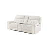 Celly Power Reclining Loveseat w Console & USB Port | Beige Microfiber