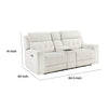 Celly Power Reclining Loveseat w Console & USB Port | Beige Microfiber