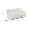 Celly Power Reclining Sofa w Cupholders & USB Port | Beige Microfiber