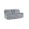 Celly Power Reclining Loveseat w Cupholders | USB Port | Gray Microfiber