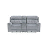Celly Power Reclining Loveseat w Cupholders | USB Port | Gray Microfiber