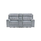 Celly Power Reclining Loveseat w Cupholders | USB Port | Gray Microfiber