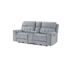 Celly Power Reclining Loveseat w Cupholders | USB Port | Gray Microfiber