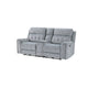 Celly Power Reclining Loveseat w Cupholders | USB Port | Gray Microfiber