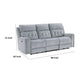 Celly Power Reclining Sofa w Cupholders & USB Port | Gray Microfiber