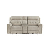Celly Power Reclining Loveseat w Cupholders | USB Port | Taupe Microfiber