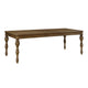 Wen Extendable Dining Table | w Center Leaf | 73-91" | Warm Brown