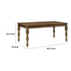 Wen Extendable Dining Table | w Center Leaf | 73-91" | Warm Brown