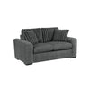 Zian Loveseat | Dark Gray Microfiber & Corduroy | 2 Matching Pillows | 66"
