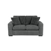 Zian Loveseat | Dark Gray Microfiber & Corduroy | 2 Matching Pillows | 66"