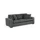 Zian Sofa | Dark Gray Microfiber & Corduroy | 4 Matching Pillows | 92"