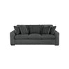Zian Sofa | Dark Gray Microfiber & Corduroy | 4 Matching Pillows | 92"