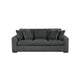 Zian Sofa | Dark Gray Microfiber & Corduroy | 4 Matching Pillows | 92"