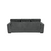 Zian Sofa | Dark Gray Microfiber & Corduroy | 4 Matching Pillows | 92"