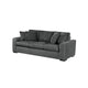 Zian Sofa | Dark Gray Microfiber & Corduroy | 4 Matching Pillows | 92"