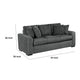 Zian Sofa | Dark Gray Microfiber & Corduroy | 4 Matching Pillows | 92"