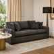 Zian Sofa | Dark Gray Microfiber & Corduroy | 4 Matching Pillows | 92"