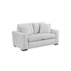 Zian Loveseat | Light Gray Microfiber & Corduroy | 2 Pillows | 66"