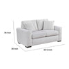 Zian Loveseat | Light Gray Microfiber & Corduroy | 2 Pillows | 66"
