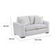 Zian Loveseat | Light Gray Microfiber & Corduroy | 2 Pillows | 66"