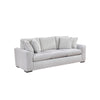 Zian Sofa | Light Gray Microfiber & Corduroy | 4 Matching Pillows | 92"