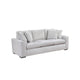 Zian Sofa | Light Gray Microfiber & Corduroy | 4 Matching Pillows | 92"