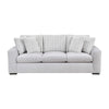 Zian Sofa | Light Gray Microfiber & Corduroy | 4 Matching Pillows | 92"