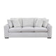 Zian Sofa | Light Gray Microfiber & Corduroy | 4 Matching Pillows | 92"