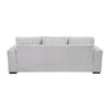 Zian Sofa | Light Gray Microfiber & Corduroy | 4 Matching Pillows | 92"