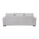 Zian Sofa | Light Gray Microfiber & Corduroy | 4 Matching Pillows | 92"