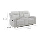 Lupe Double Manual Reclining Loveseat w Console | Light Gray Microfiber