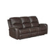 Seba Manual Reclining Sofa | Brown Faux & Real Leather | Foam Cushions