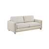 Lny Sofa | Beige Polyester | Wood Natural Brown Frame & Legs | 81"