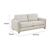 Lny Sofa | Beige Polyester | Wood Natural Brown Frame & Legs | 81"