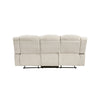 Reo Double Manual Reclining Sofa w Nailhead Trim | Beige Chenille