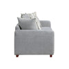 Gini Loveseat | 6 Accent Pillows | Nailhead Trim | Gray Chenille | 70"