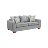 Gini Sofa | 7 Accent Pillows | Nailhead Trim | Gray Chenille | 82"