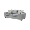 Gini Sofa | 7 Accent Pillows | Nailhead Trim | Gray Chenille | 82"