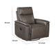 Jen Manual Swivel Glider Reclining Chair | Dark Brown Top Grain Leather