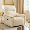 Jen Manual Swivel Glider Reclining Chair | Taupe Top Grain Leather